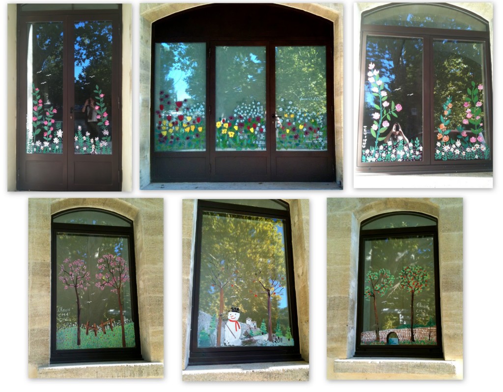 Danielle Bonniol worked with children to paint windows at l'Espace Camus