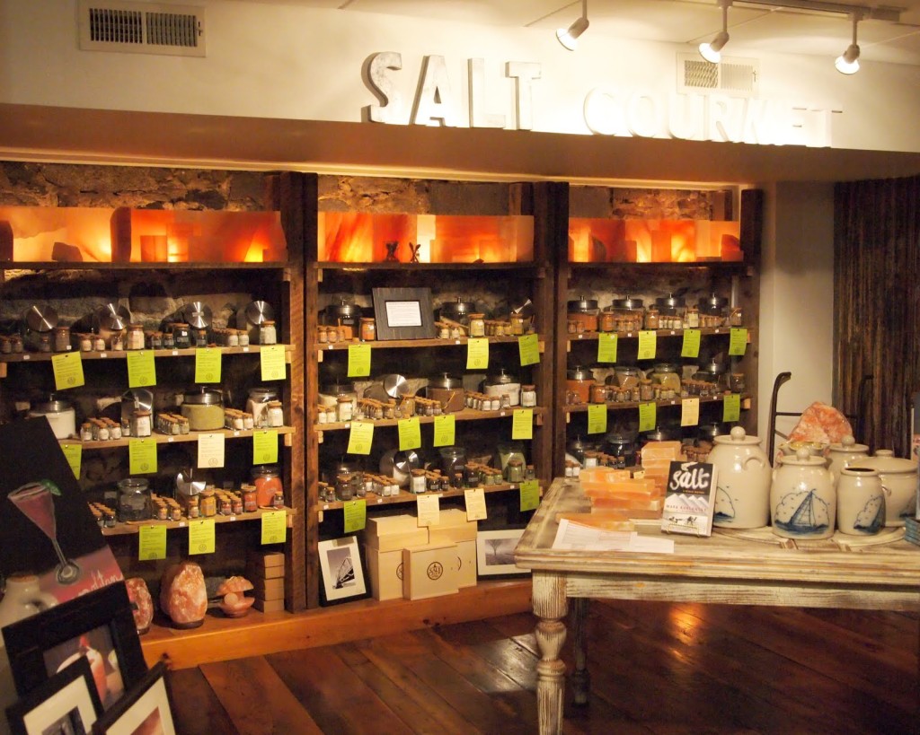 The extensive selection of salts at Salt Cellar