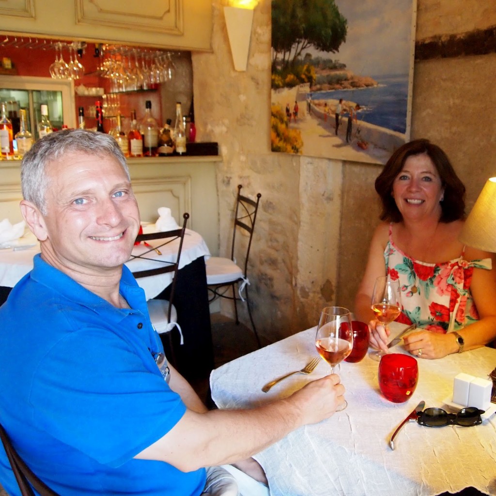 Towny and Susan at l'Arome in Bonnieux