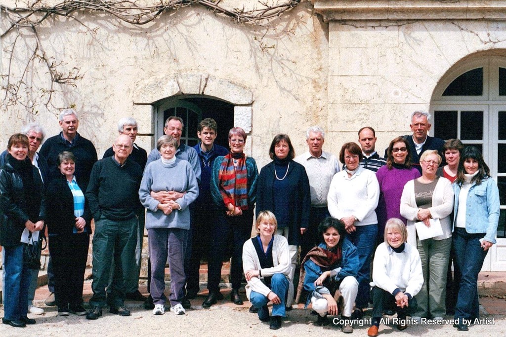 CREA Langues Class in Moustiers (Susan - far left and Brian - fifth from left)