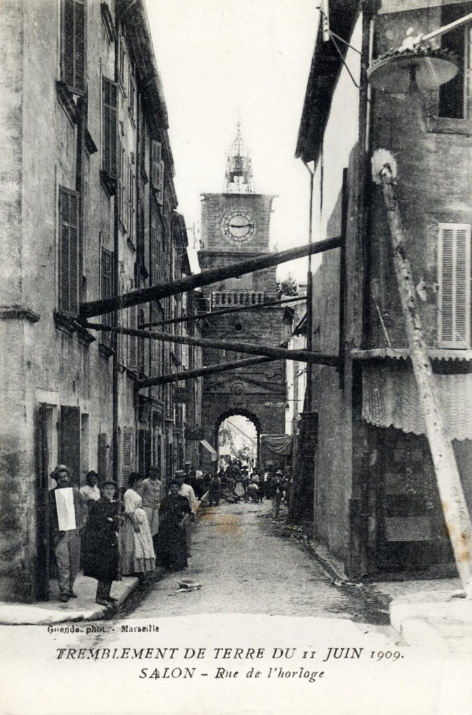 News of post earthquake recovery in Salon-de-Provence, 1909