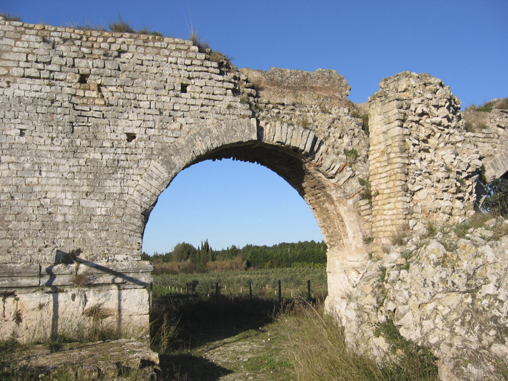 The remains of an Aqueduct at Le Barbegal