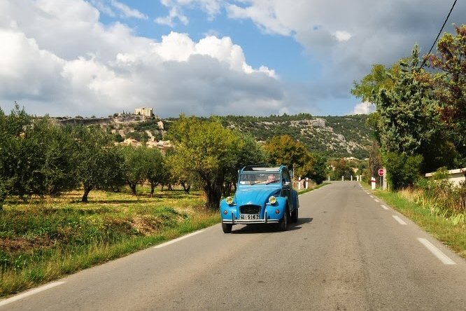 A 2CV in Provence.  Photo by FS Gilbert.