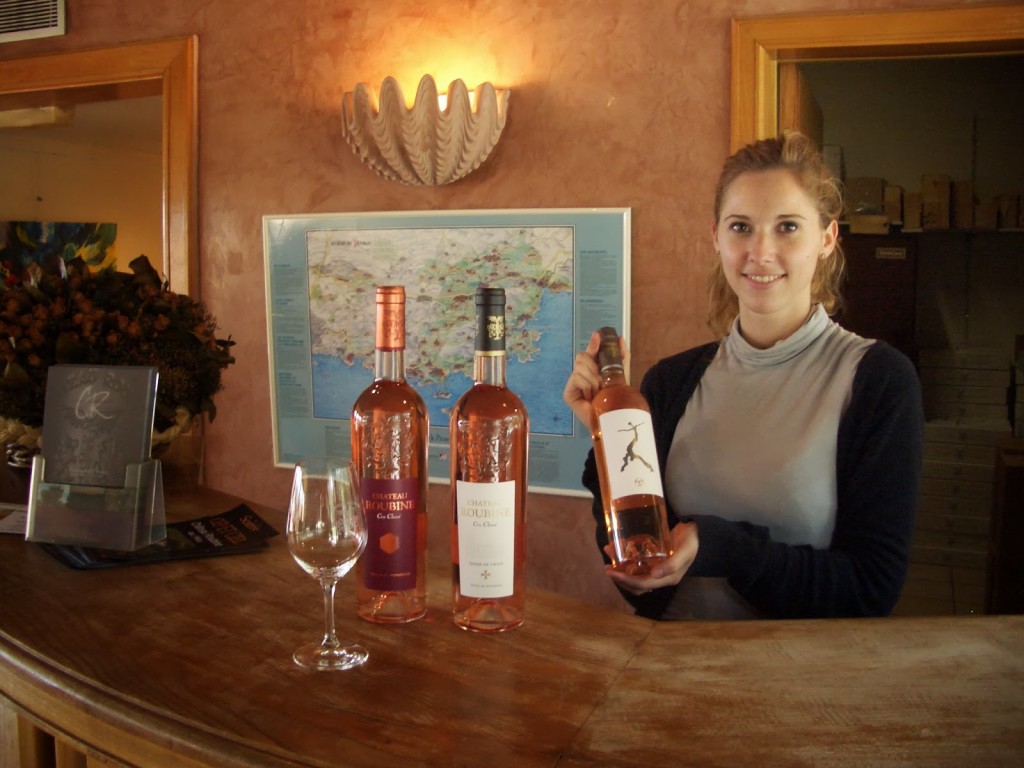 Marine Seon, Assistant Commercial Touristique, leading a wine tasting at Château Roubine