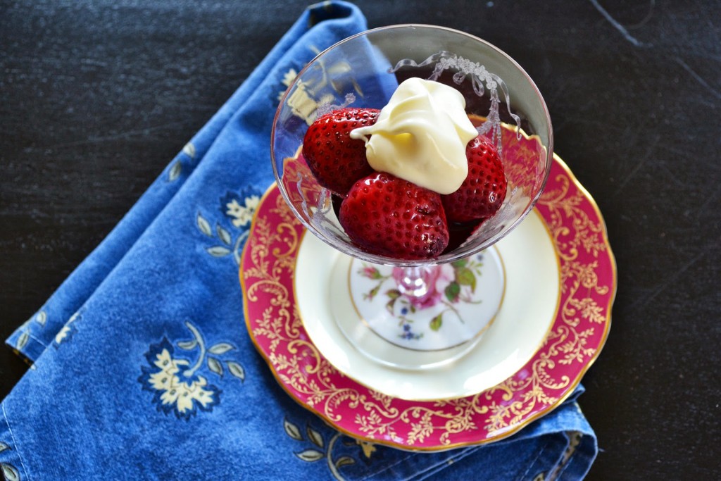 Strawberries marinated in Armagnac and red wine. Photo: David Scott Allen