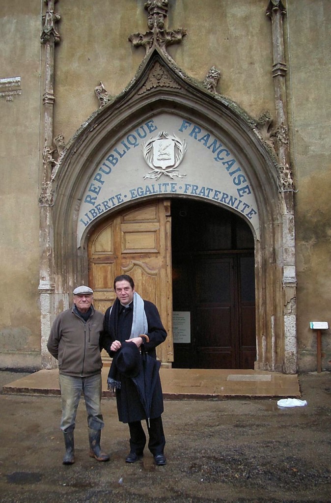 Le Prêtre and friend in Aups. Photo by Pamela J. O'Neill