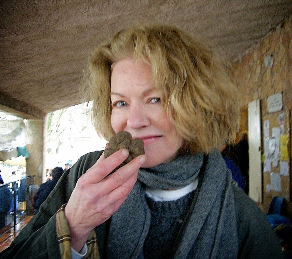  Pamela O'Neill at the Aups Truffle Market.