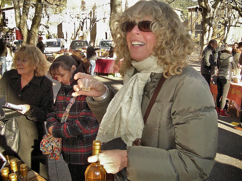 Annie Rollings thoroughly enjoys l'Apéritif à la Truffe Photo by Pamela J. O'Neill