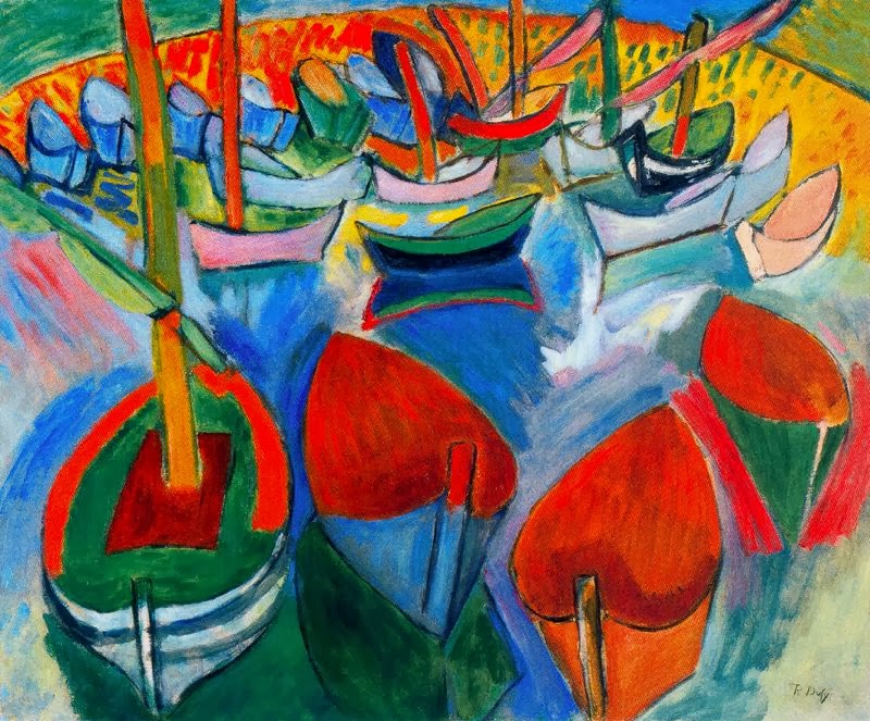 Boats at Martigues by Raoul Dufy, 1908